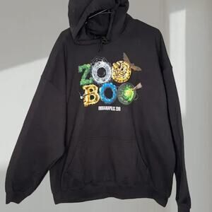 NWT Indianapolis Zoo Graphic Hoodie – Black (Unisex 2XL)